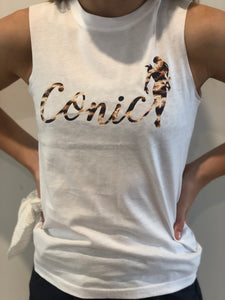 Conic girls White Fierce logo tank