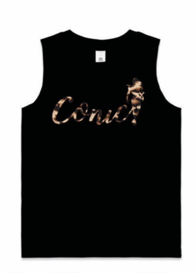 Conic Girls Black  Fierce Logo tank